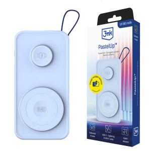 Powerbank 3mk PastelUp 10.000mAh 22.5W MagSafe QI USB-A USB-C Lightning Rosa