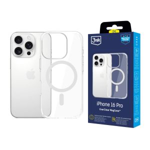 Capa resistente com MagSafe para Apple iPhone 16 Pro - 3mk EverClear MagCase