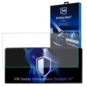 Película de proteção mate para ecrã de navegação para VW Caddy V Innovision Cockpit 10" 2020- – 3mk TechWrap Matte™ Center Display