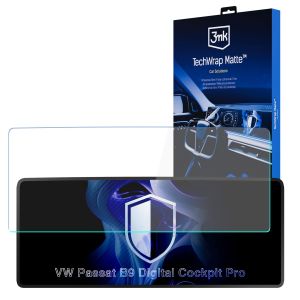 Película protetora mate para o ecrã do painel de instrumentos de VW Passat B9 Digital Cockpit Pro 2024- - 3mk TechWrap Matte Cluster™