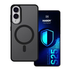 Capa fumada com MagSafe para Samsung Galaxy S25 Edge – 3mk HARDY® Hazy MagCase™ Black