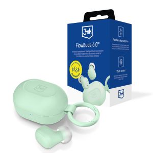Auriculares sem fios TWS 3mk FlowBuds 6.0™ Verde Menta