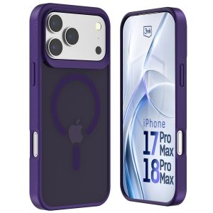Capa fumada com MagSafe para Apple iPhone 17 Pro Max/ 18 Pro Max – 3mk HARDY® Hazy MagCase™ Purple