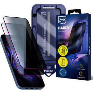 2x Vidro temperado com filtro de privacidade e aplicador para Samsung Galaxy S24/S25 - 3mk HARDY® Privzone 9H™