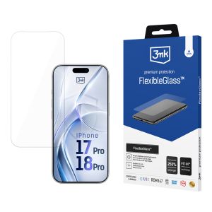 Vidro híbrido inquebrável para Apple iPhone 17 Pro/ 18 Pro - 3mk FlexibleGlass
