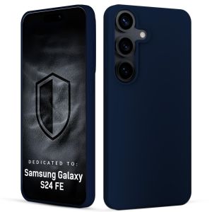 Capa de silicone para Samsung Galaxy S24 FE - 3mk HARDY® Mellow Case™ Dark Blue