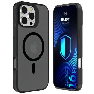 Capa fumada com MagSafe para Apple iPhone 16 Pro – 3mk HARDY® Hazy MagCase™ Black