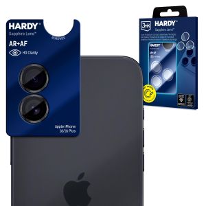 Vidro de safira para a lente Apple iPhone 16 / 16 Plus / 17 - 3mk HARDY® Sapphire Lens™