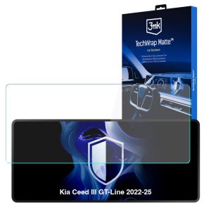 Película de proteção mate para ecrã de navegação para Kia Ceed III GT-Line 2022-25 – 3mk TechWrap Matte™ Center Display