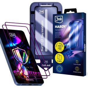 2x Vidro temperado com aplicador para Samsung Galaxy S25 Ultra – 3mk HARDY® Hardura 9H™