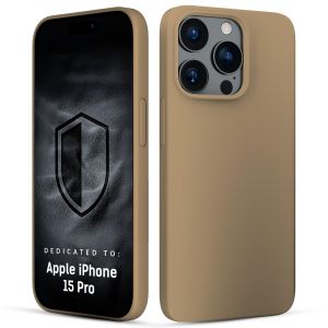 Capa de silicone com MagSafe para Apple iPhone 15 Pro - 3mk HARDY® Mellow MagCase™ Gold