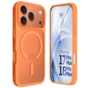 Capa fumada com MagSafe para Apple iPhone 17 Pro Max/ 18 Pro Max – 3mk HARDY® Hazy MagCase™ Orange