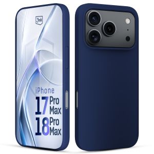 Capa de silicone para Apple iPhone 17 Pro Max/ 18 Pro Max - 3mk HARDY® Mellow Case™ Dark Blue