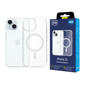 Capa resistente com MagSafe para Apple iPhone 15 - 3mk EverClear MagCase