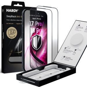 2x Vidro temperado anti-reflexo 9H para Apple iPhone 17 Pro/ 18 Pro - 3mk HARDY® DeepBlack Anti-Reflective Glass™