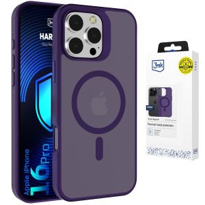 Capa fumada com MagSafe para Apple iPhone 16 Pro – 3mk HARDY® Hazy MagCase™ Purple