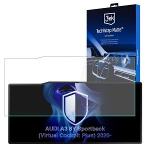 Película de proteção mate para ecrã de navegação para AUDI A3 8Y Sportback (Virtual Cockpit Plus) 2020- – 3mk TechWrap Matte™ Center Display