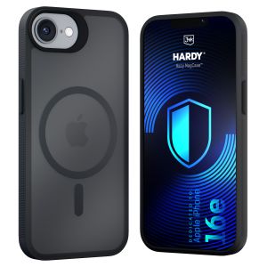 Capa fumada com MagSafe para Apple iPhone 16E/ iPhone 17E – 3mk HARDY® Hazy MagCase™ Black