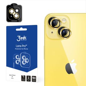 Vidro temperado para a lente da câmara para Apple iPhone 14 - 3mk Lens Protection Pro Yellow