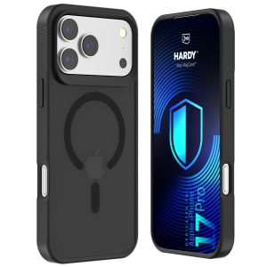 Capa fumada com MagSafe para Apple iPhone 17 Pro – 3mk HARDY® Hazy MagCase™ Black