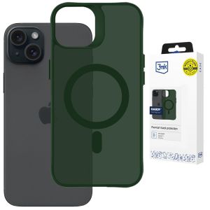 Capa fumada com MagSafe para Apple iPhone 15 – 3mk HARDY® Hazy MagCase™ Green