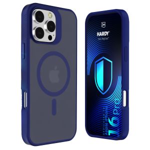 Capa fumada com MagSafe para Apple iPhone 16 Pro – 3mk HARDY® Hazy MagCase™ Blue