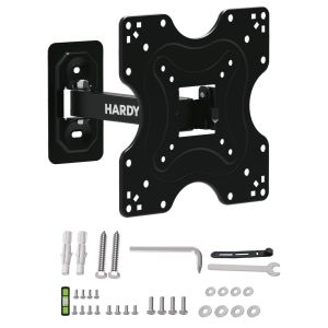 Suporte de parede para TV de 14 a 42 polegadas 3mk HARDY® SlimGrip 20™ - ajustável, giratório, VESA, até 20 kg