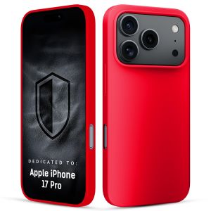 Capa de silicone para Apple iPhone 17 Pro - 3mk HARDY® Mellow Case™ Red