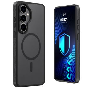 Capa fumada com MagSafe para Samsung Galaxy S26+ – 3mk HARDY® Hazy MagCase™ Black