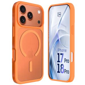 Capa fumada com MagSafe para Apple iPhone 17 Pro/ 18 Pro – 3mk HARDY® Hazy MagCase™ Orange