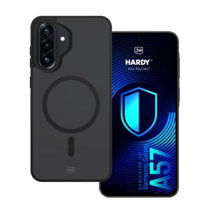 Capa fumada com MagSafe para Samsung Galaxy A57 – 3mk HARDY® Hazy MagCase™ Black