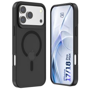 Capa fumada com MagSafe para Apple iPhone 17 Pro Max/ 18 Pro Max – 3mk HARDY® Hazy MagCase™ Black