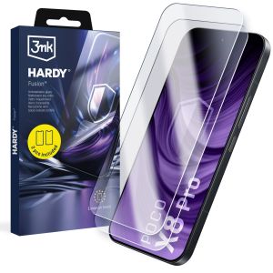 2x Vidro híbrido para POCO X8 Pro - 3mk HARDY® Fusion™