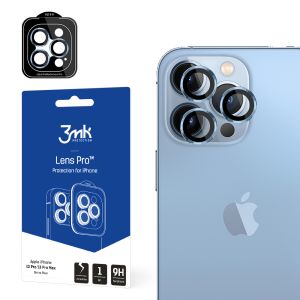 Vidro temperado para a lente da câmara para Apple iPhone 13 Pro/13 Pro Max - 3mk Lens Protection Pro Sierra Blue