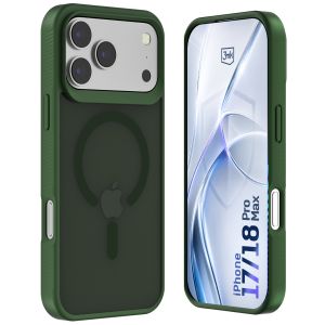 Capa fumada com MagSafe para Apple iPhone 17 Pro Max/ 18 Pro Max – 3mk HARDY® Hazy MagCase™ Green