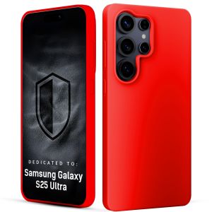 Capa de silicone para Samsung Galaxy S25 Ultra - 3mk HARDY® Mellow Case™ Red