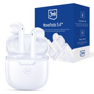 Fones de ouvido sem fio com Bluetooth 5.4 - 3mk Movepods Brancos