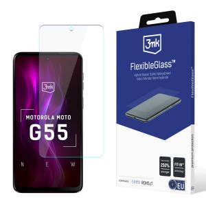 Vidro híbrido inquebrável para Motorola Moto G55 5G - 3mk FlexibleGlass™