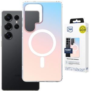 Capa holográfica com MagSafe para Samsung Galaxy S24 Ultra - 3mk HARDY® PrisMag Case™