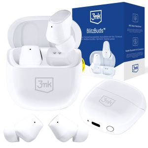 Auriculares sem fios TWS 3mk BlitzBuds™ – Bluetooth 6.0, ENC, Modo Jogo, IPX5, 26 h de autonomia