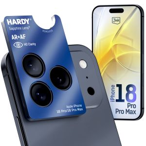 Vidro de safira para a lente Apple iPhone 18 Pro/ 18 Pro Max - 3mk HARDY® Sapphire Lens™
