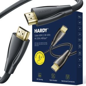Cabo 50cm 3mk HARDY® Cable HDMI 2.1 8K 60Hz 4K 120Hz 48Gbps™ Preto