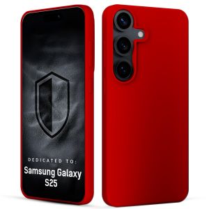 Capa de silicone para Samsung Galaxy S25 - 3mk HARDY® Mellow Case™ Red