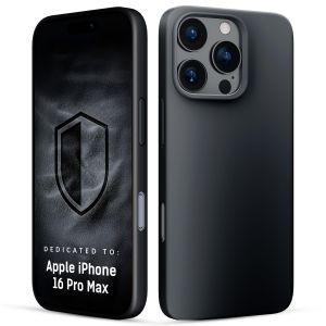 Capa de silicone com MagSafe para Apple iPhone 16 Pro Max - 3mk HARDY® Mellow MagCase™ Black