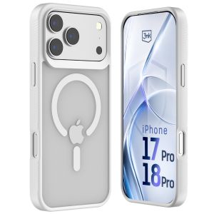 Capa fumada com MagSafe para Apple iPhone 17 Pro/ 18 Pro – 3mk HARDY® Hazy MagCase™ White