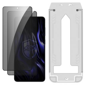 2x Vidro temperado com filtro de privacidade e aplicador para Samsung Galaxy S25 Edge - 3mk HARDY® Privzone 9H™