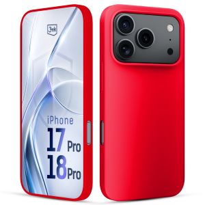 Capa de silicone para Apple iPhone 17 Pro/ 18 Pro - 3mk HARDY® Mellow Case™ Red