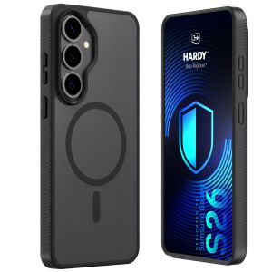 Capa fumada com MagSafe para Samsung Galaxy S26 – 3mk HARDY® Hazy MagCase™ Black