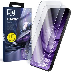 2x Vidro híbrido para Poco X8 Pro Max - 3mk HARDY® Fusion™