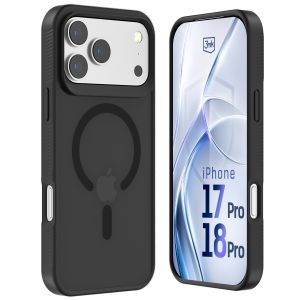 Capa fumada com MagSafe para Apple iPhone 17 Pro/ 18 Pro – 3mk HARDY® Hazy MagCase™ Black